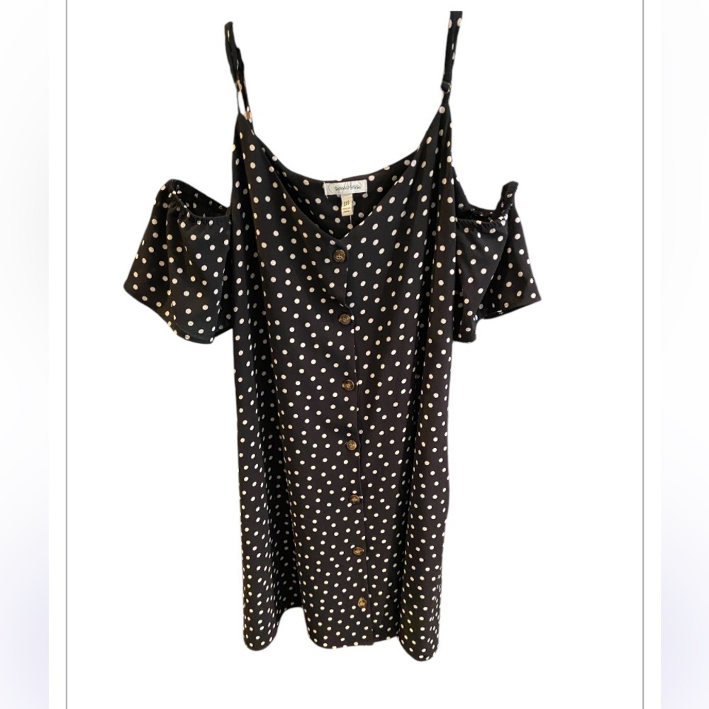 SPEECHLESS POLKA DOT COLD SHOULDER DRESS SIZE XXL